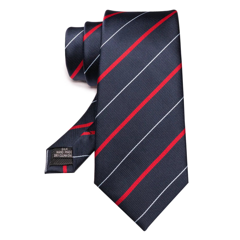 Cadeaux pour hommes EASTEPIC : cravates rayées, cravates rouges pour messieurs en vêtements raffinés, accessoires à la mode pour les occasions sociales
