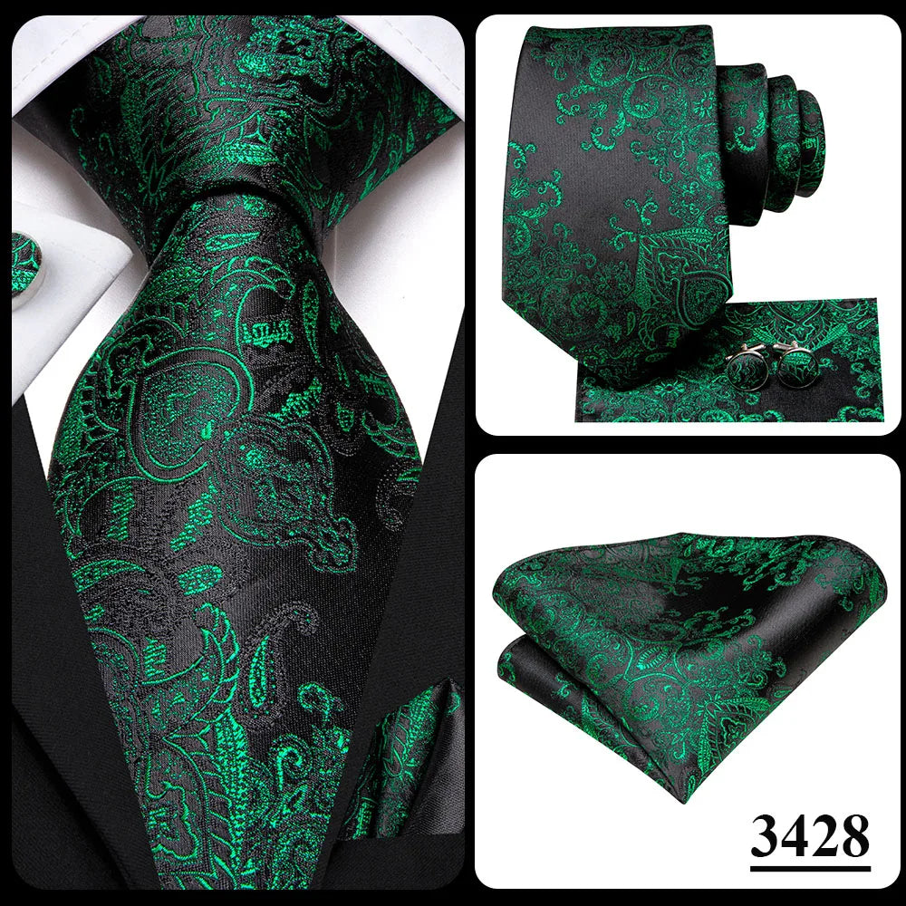 Hi-Tie – Cravate de mariage en soie violette unie à motif cachemire pour homme, ensemble de qualité avec boutons de manchette et mouchoir, cadeau tendance, livraison directe