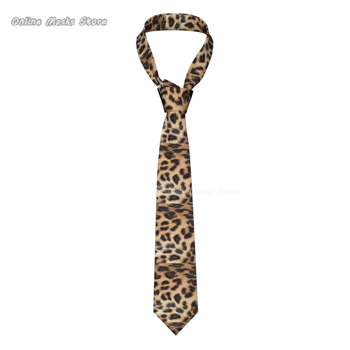 Cravates léopard pour hommes, soie et polyester, étroites, 8 cm, motif tigre, pour costumes, accessoires, fête de mariage, cosplay