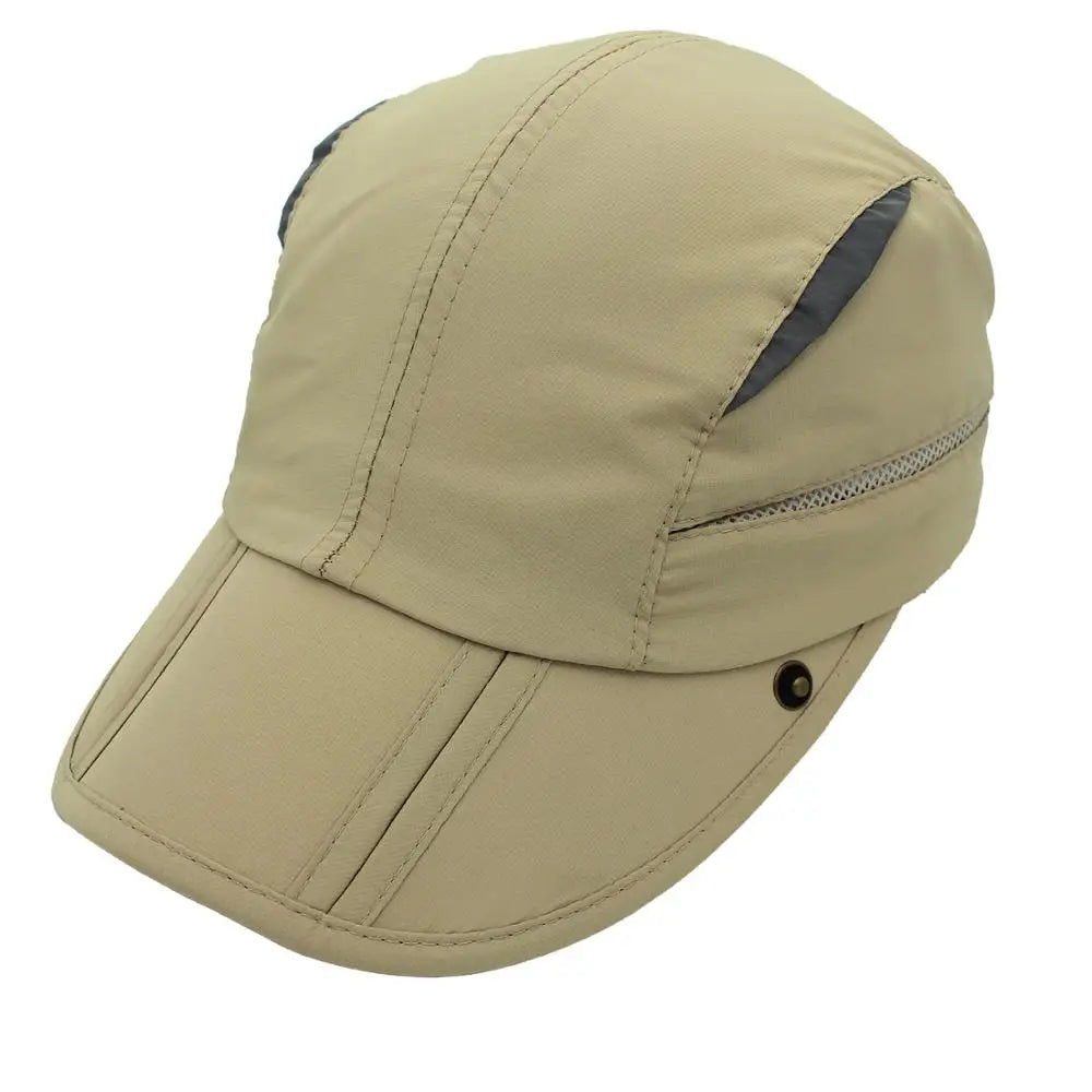 Casquette de protection solaire UPF 50+ pour enfants et garçons, chapeau de pêche réglable et amovible à séchage rapide avec rabat pour le cou