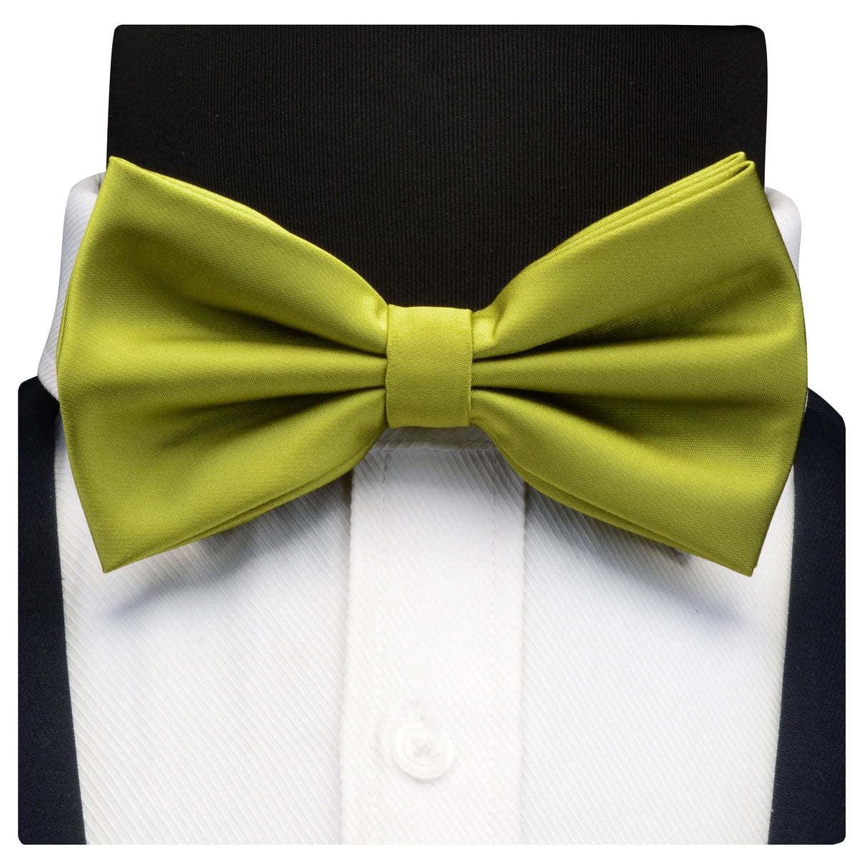 GUSLESON Nœud papillon pré-noué en soie solide pour homme Violet Noir Jaune Nœud papillon double pli Imperméable Mariage Affaires Nœud papillon