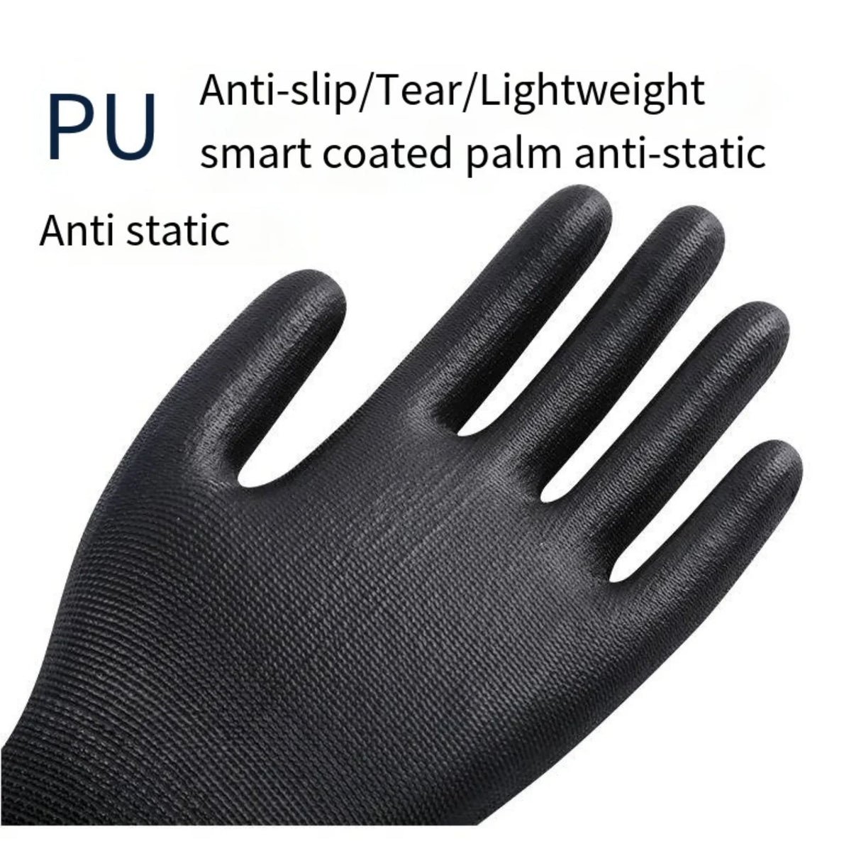 10 paires de gants de sécurité durables – antidérapants, résistants à l'usure et protection ESD pour le jardinage et le travail du bois