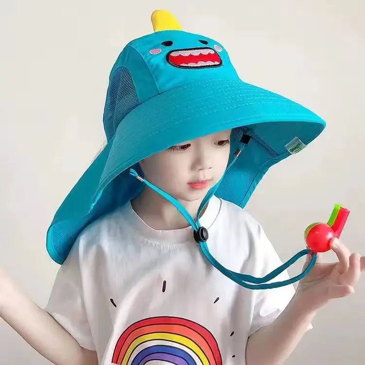 Kid Hat Summer Cap Sun Kindergarten Children UV Protection Baby Boys Girls Sun Caps Going Out Beach Large Brim Fisherman M9