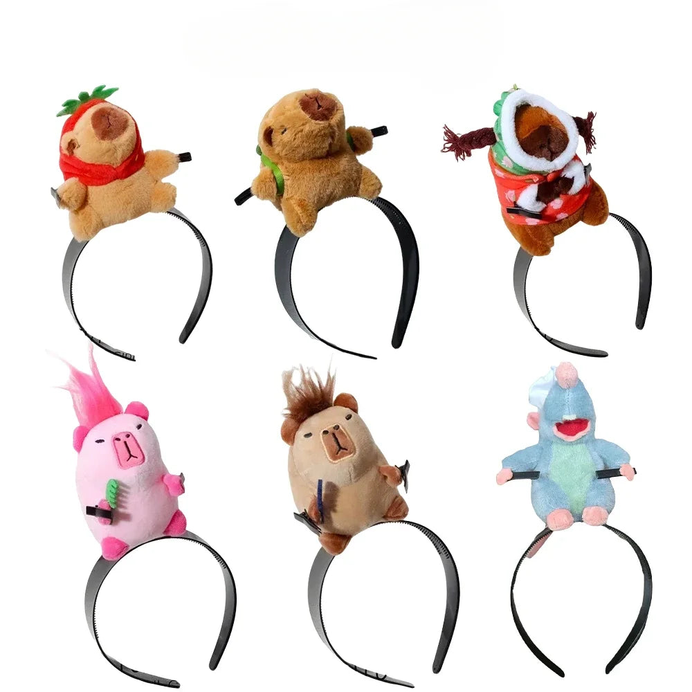 Headbands Summer Ladies Cute Face Wash Headband Funny Plush Hair Bands Hair Accessories Newborn Baby Props Children's Gifts