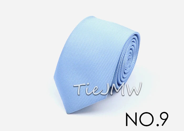 Cravate classique unie pour homme, cravate formelle à rayures, 6 cm, fine, pour mariage, slim, pour marié