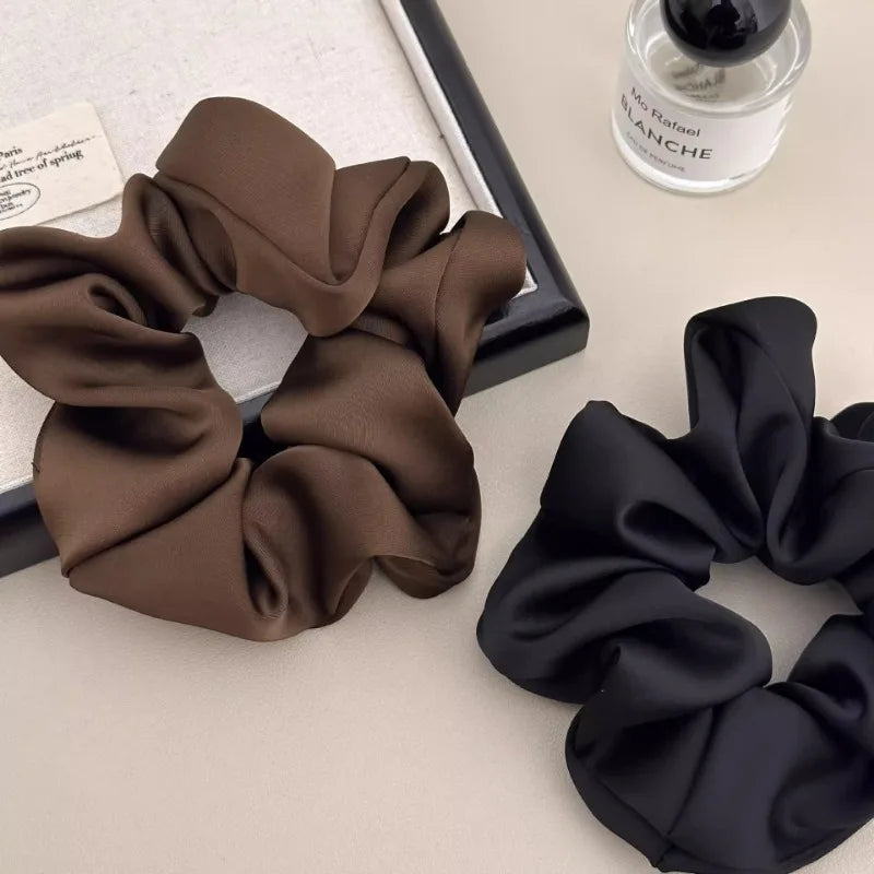 1 chouchou en satin de soie pour femme, accessoire pour cheveux coréens, élastique pour queue de cheval