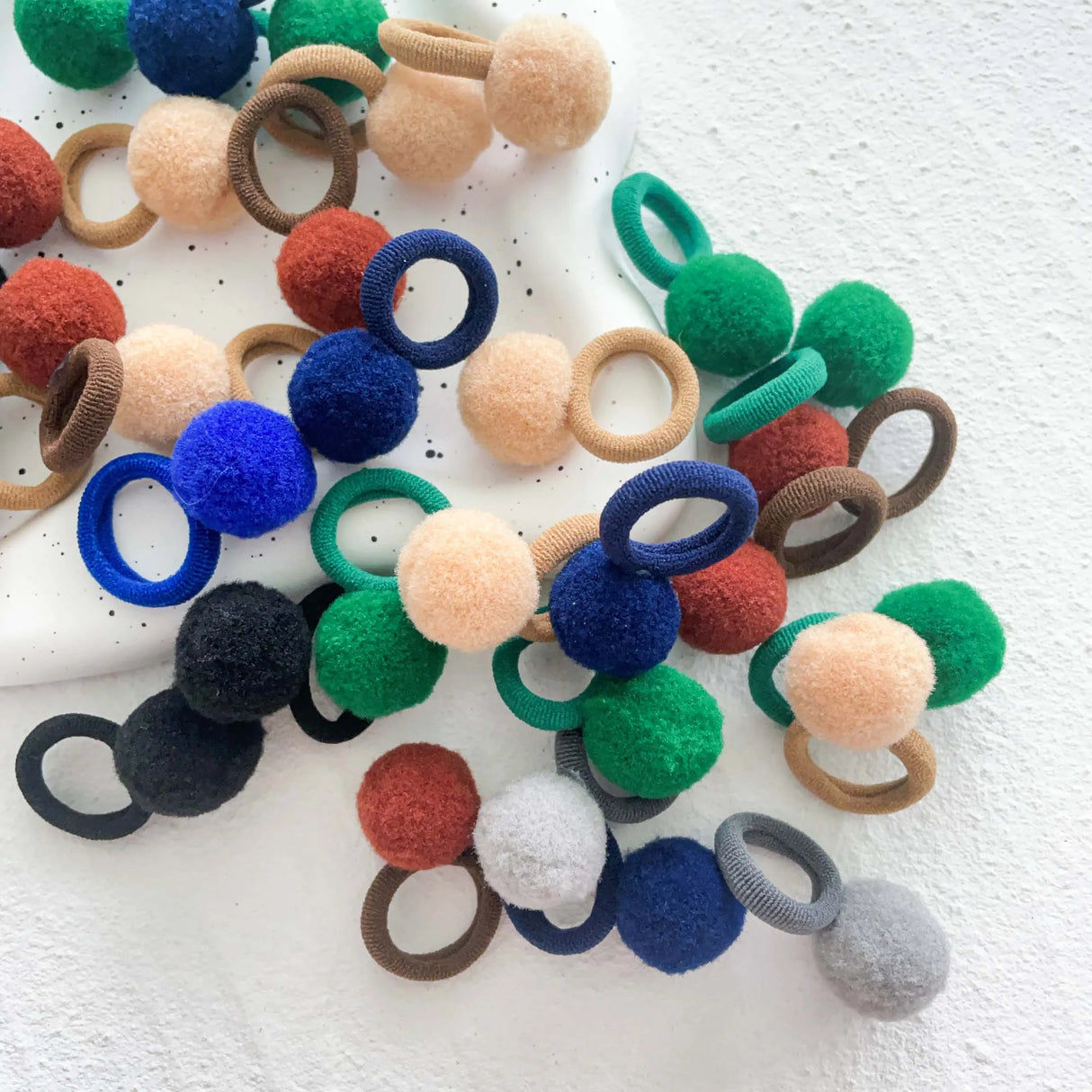 Lot de 10 élastiques à cheveux pour enfants, en peluche, en caoutchouc, pour filles, bonbons, chouchous, accessoires pour cheveux de bébé