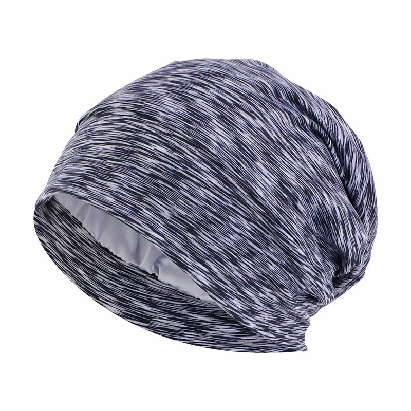 Bonnet de nuit unisexe doublé en satin pour femme et homme, bonnet de nuit ample pour soins capillaires, bonnet anti-chute, bonnet de nuit, couvre-chef