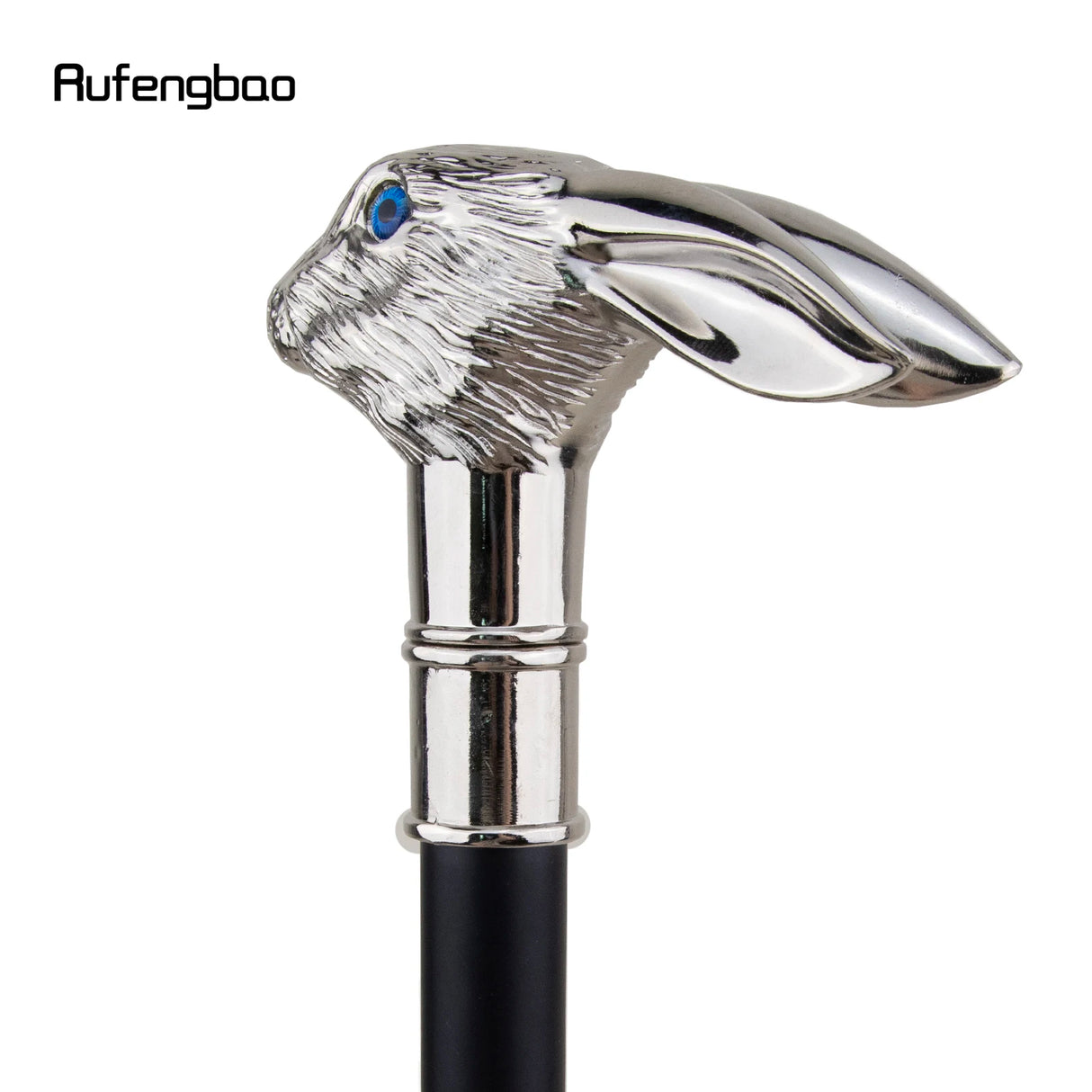 White Rabbit Long Ear Gentleman Walking Cane Fashion Walking Stick Gentleman Crosier Knob Walking Stick 93cm