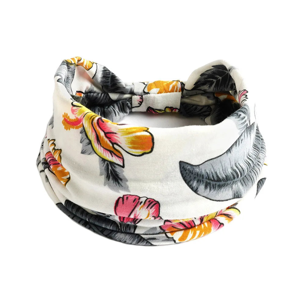 Bohemian Wide Cotton Stretch Headbands Women Headwrap Turban Headwear Bandage Hairbands Bandana Wide Headbands Hair Accessories