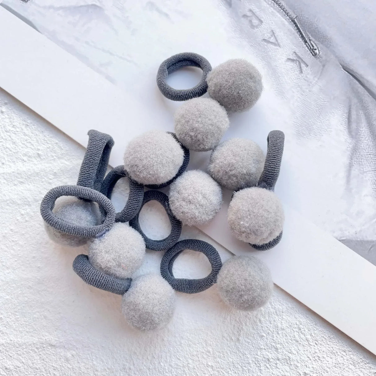 Lot de 10 élastiques à cheveux pour enfants, en peluche, en caoutchouc, pour filles, bonbons, chouchous, accessoires pour cheveux de bébé