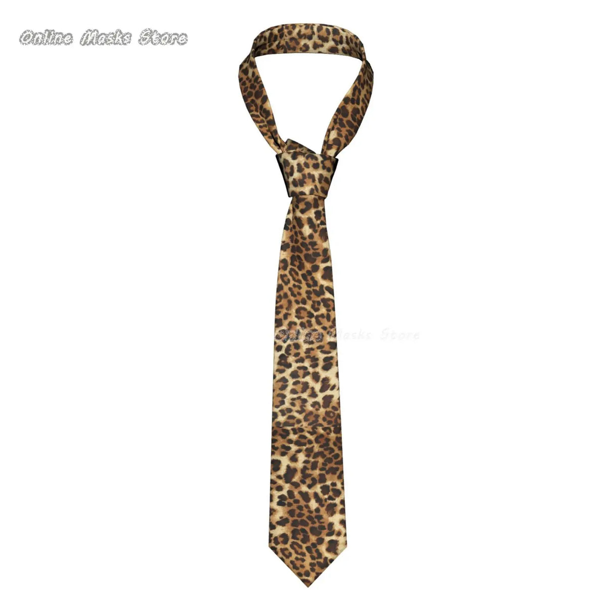 Cravates léopard pour hommes, soie et polyester, étroites, 8 cm, motif tigre, pour costumes, accessoires, fête de mariage, cosplay