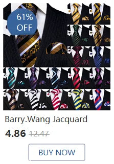 Ensemble élégant de cravates et boutons de manchette en soie à fleurs multiples pour homme, cravate jacquard à fleurs pour mariage, entreprise, fête, événement, Barry.Wang