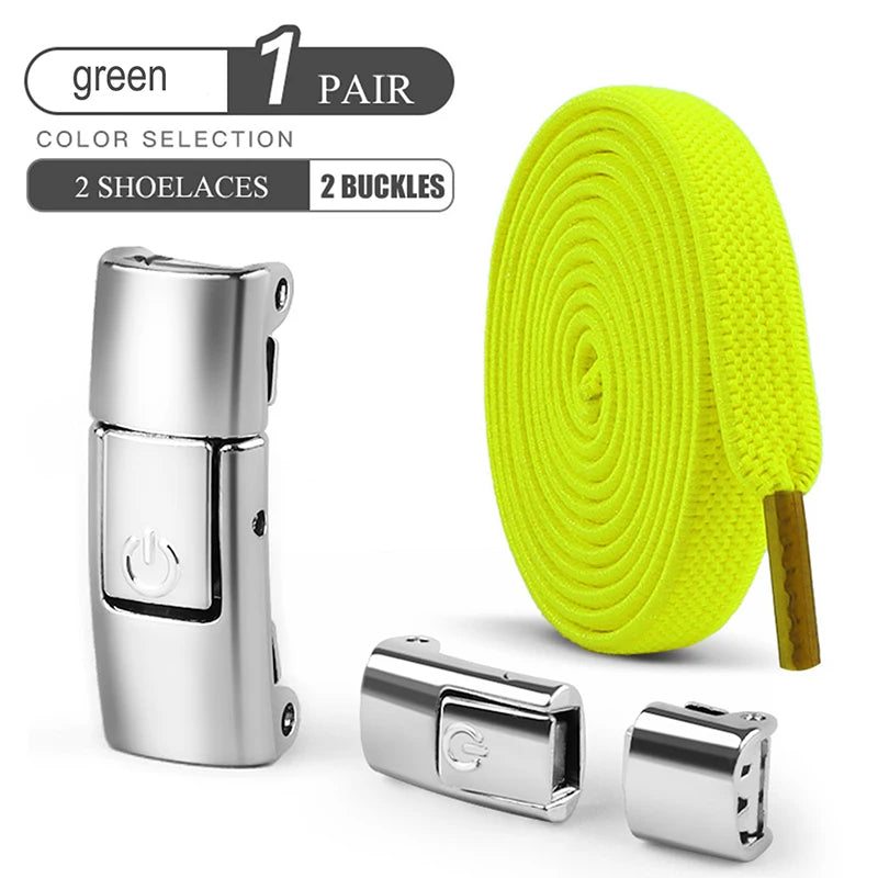 Lacets élastiques sans nœuds pour chaussures de sport, 8 mm, plats et larges, pour enfants et adultes