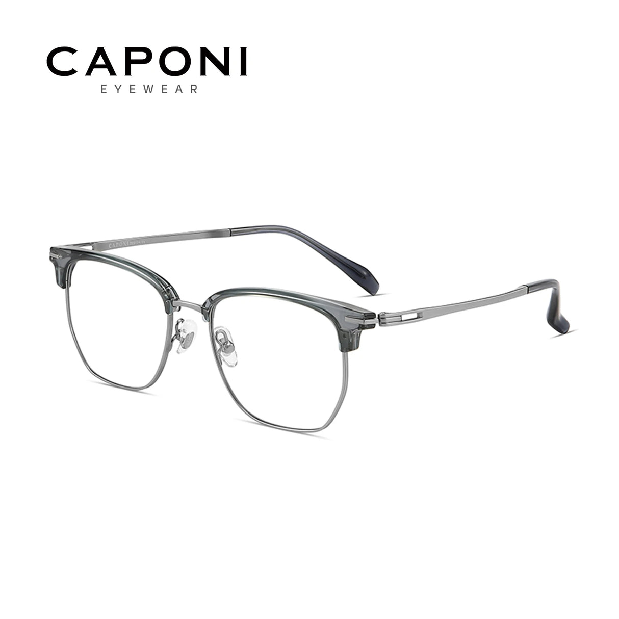 CAPONI Original Designer Men Glasses Frames Pure Titanium Business Eyewear Anti Blue Light Multifunctional Frame Glasses J23615
