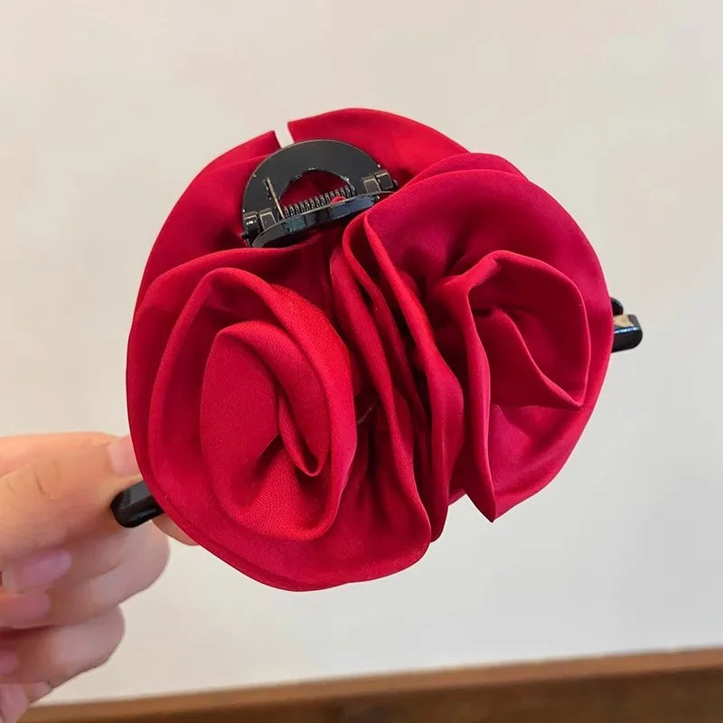 13cm Rose Shark Clip Large hair claw Elegant High-Grade Hair Accessories Pinzas Para El Cabello Заколка Для Волос