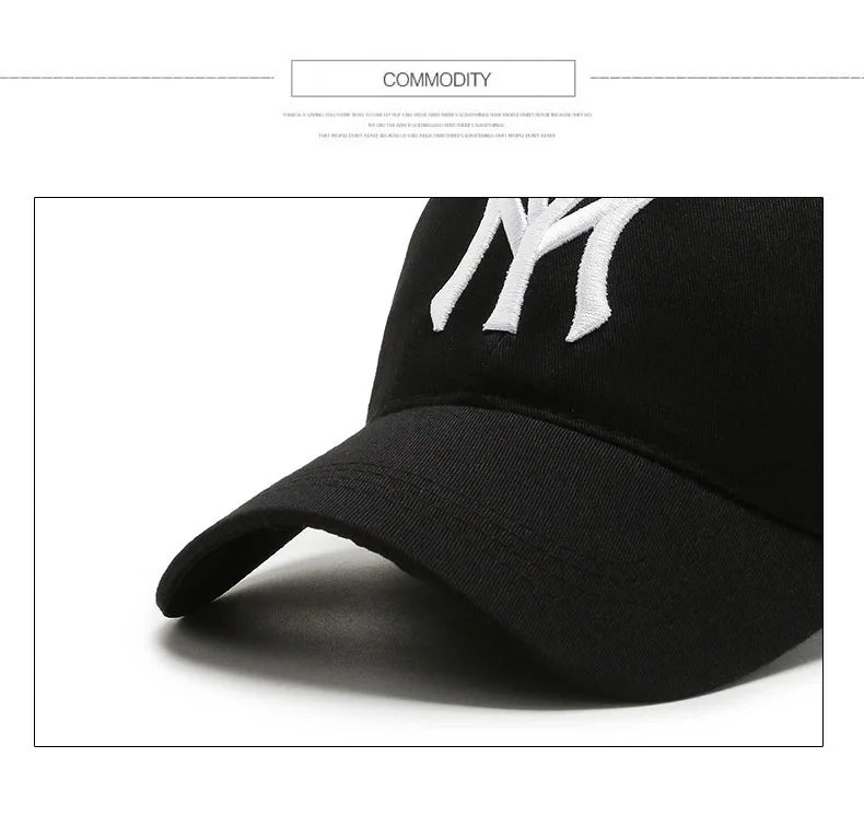 Casquettes de baseball à broderies tendance pour femmes et hommes, casquettes snapback, visières, chapeau de soleil, unisexe, réglables, en coton