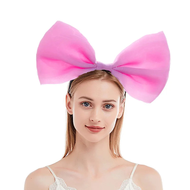 Bow Headband Bowknot Hair Bands Women Party Decoration Cosplay Costume Headwear Headpiece Birthday Accessories Halloween