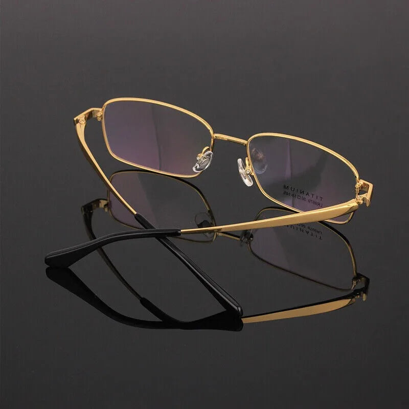BETSION New Retro Square Pure Titanium Upscale Men Optical Glasses Frames Women Fashion Prescription Eyeglasses