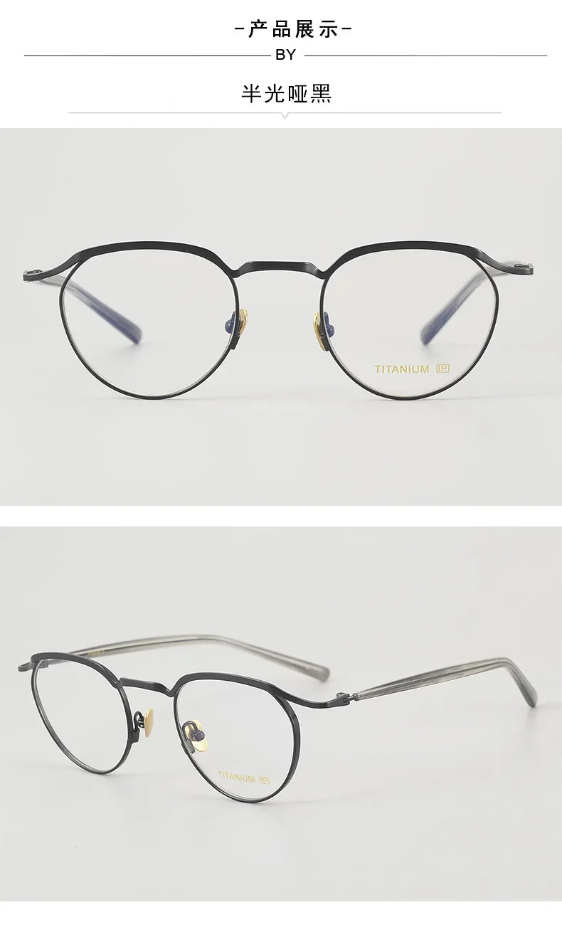 Top Quality Acetate Titanium Optical Glasses Frame Luxury Vintage Computer Eyeglasses Designer Ultra-Light Eyewear