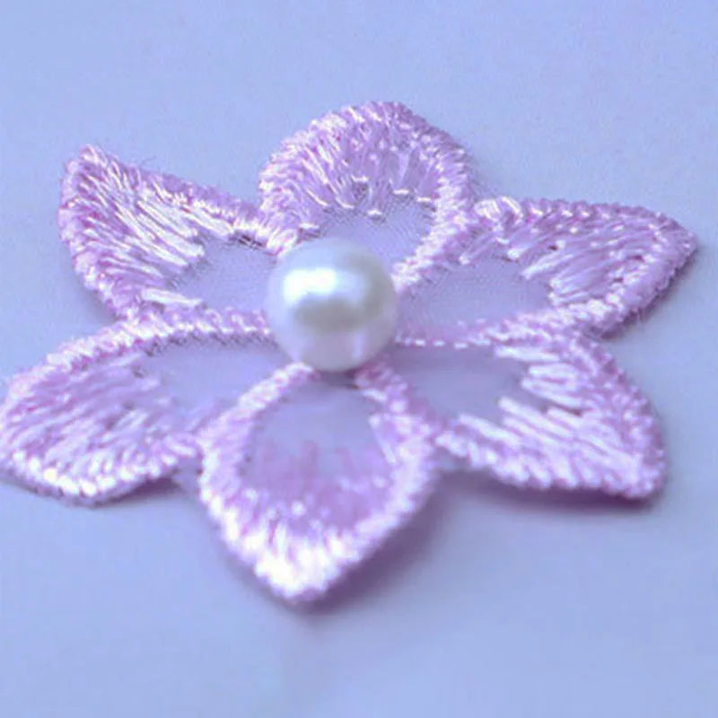 Ruban de dentelle brodé à fleurs, 3,5 x 50 cm, franges perlées, garniture en tissu, rubans pour robe de mariée faite à la main, fournitures de couture DIY