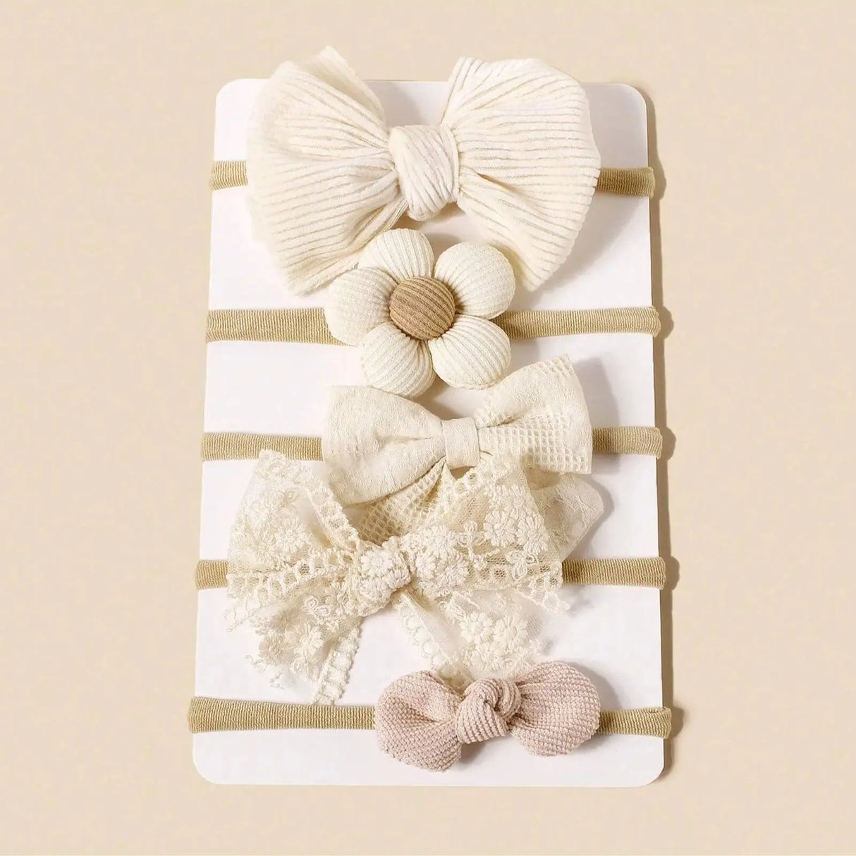 5 pcs different flower shaped baby headbands sweet and lovely floral hair accessory children's high elasticity headband