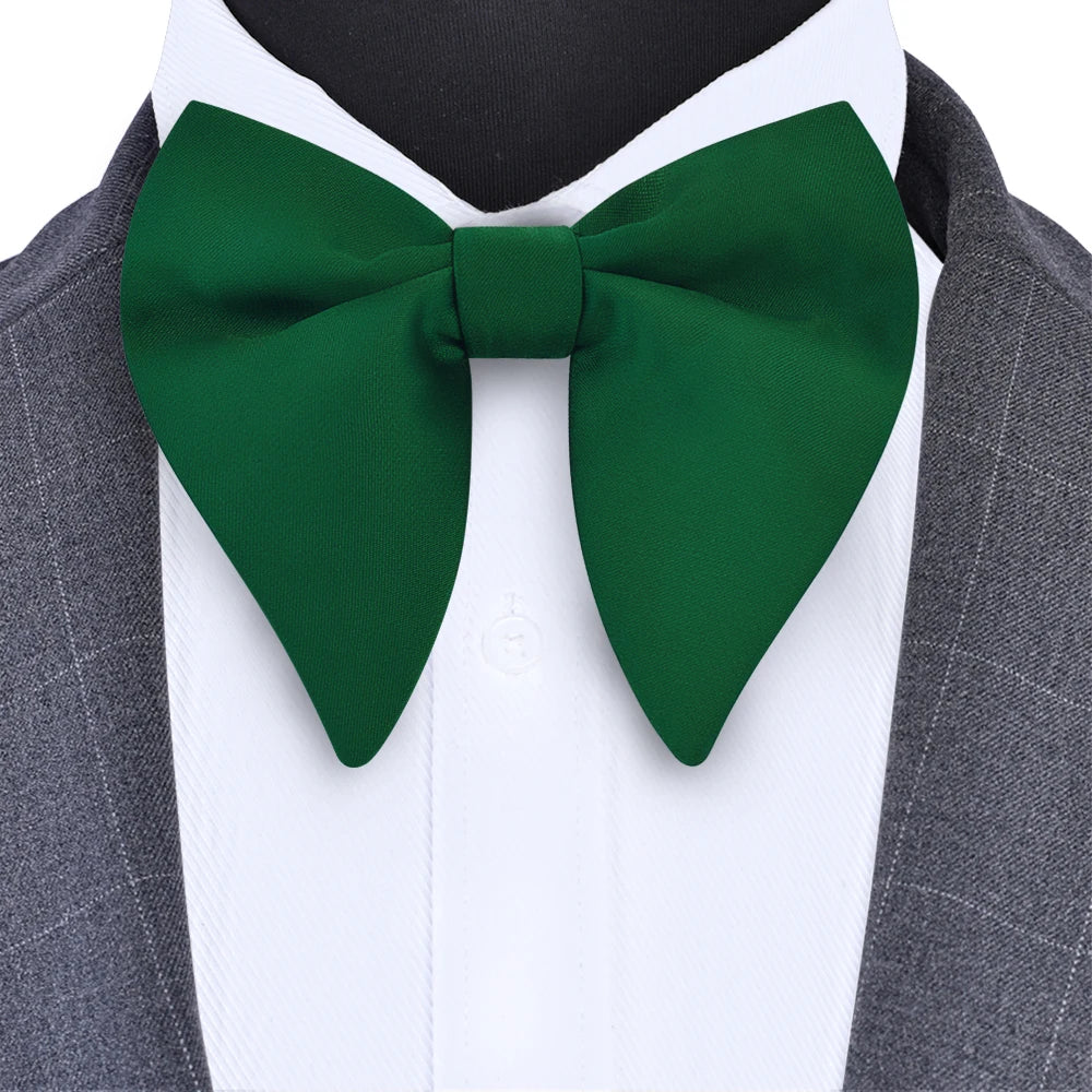 New Big Bow Ties Men's Solid Bowtie Red Black Yellow Fashion Bowknot For Men Wedding Party Accessories