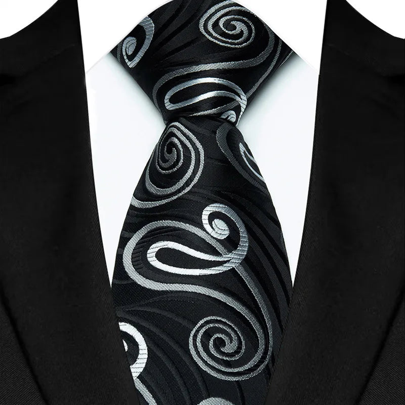Cravate classique en cachemire pour homme, motif floral de luxe, motif à pois, 8 cm, jacquard, pour homme, pour affaires, mariage, fête, accessoire de tous les jours