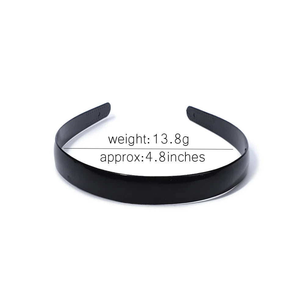 1 Piece Simple Women Headbands Fashion Head Band for Girls Solid Black Color Casual Hair Accessories Plastic Headbans Wholesale