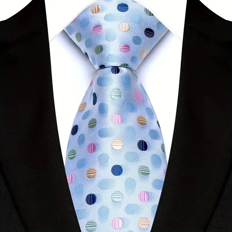 Cravate classique en cachemire pour homme, motif floral de luxe, motif à pois, 8 cm, jacquard, pour homme, pour affaires, mariage, fête, accessoire de tous les jours