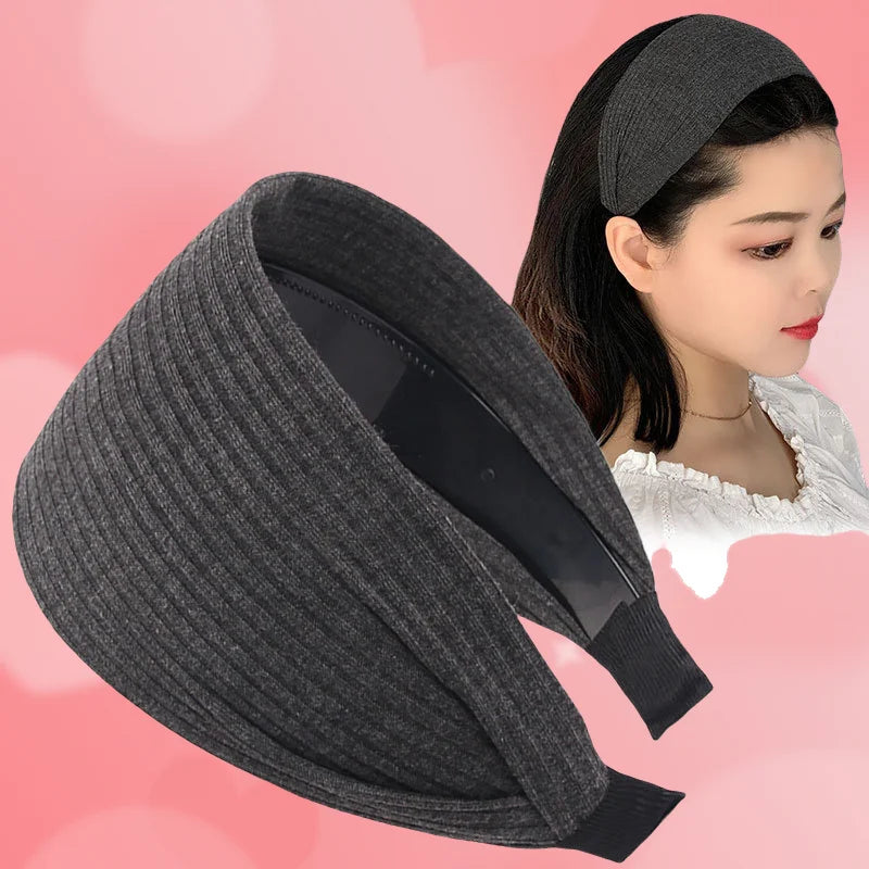 Black Wide-brimmed Headband Toothed Non-slip Hair Band White Hair Sports Makeup Headbands for Women Diademas Hairband