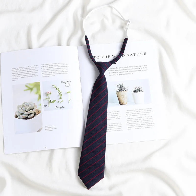 Korean style elegant Ties for men gifts Top clothes accessories Wedding Black Gray Striped JK Ladies Collar Slim Neck Bow tie