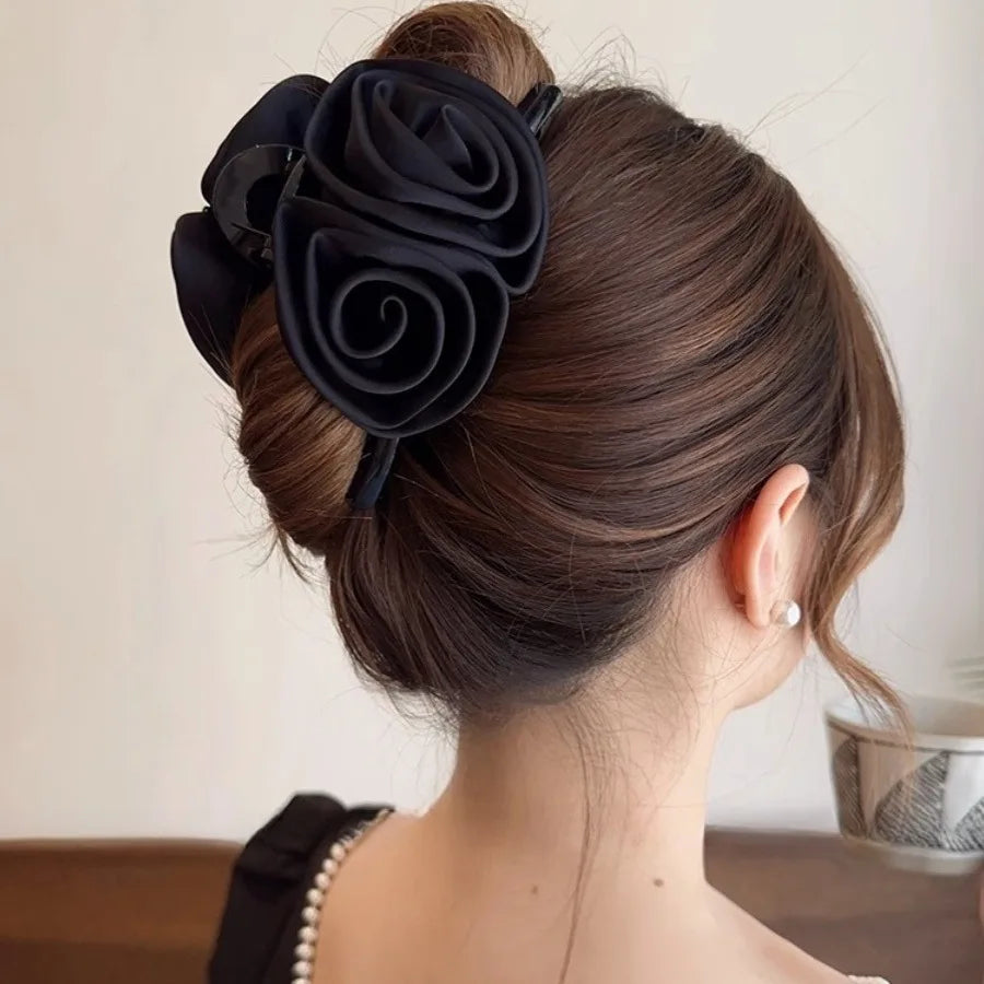 13cm Rose Shark Clip Large hair claw Elegant High-Grade Hair Accessories Pinzas Para El Cabello Заколка Для Волос