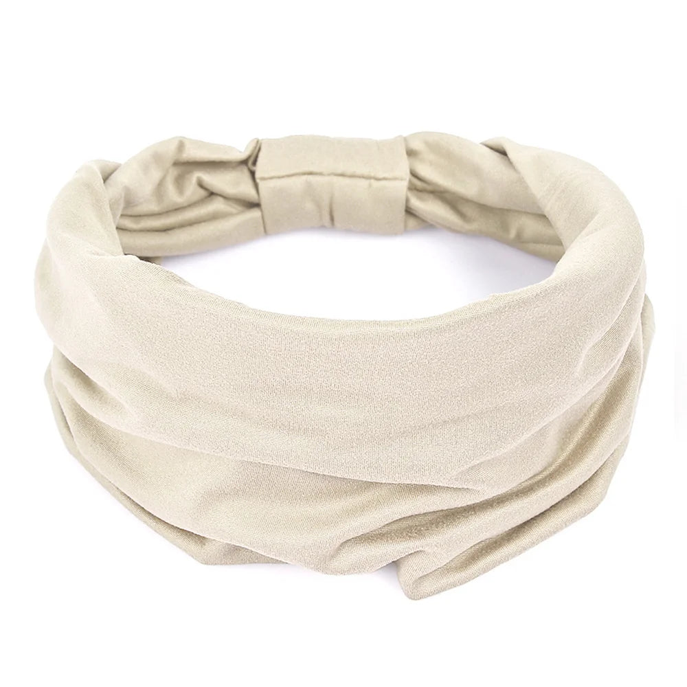 Wide Headbands For Women Non Slip Soft Elastic Hair Bands Yoga Running Sports Workout Gym Head Wraps Turbans Bandana
