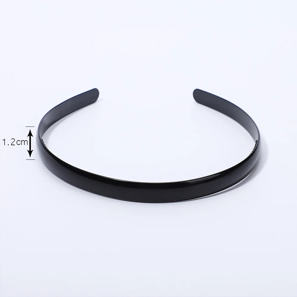 1 Piece Simple Women Headbands Fashion Head Band for Girls Solid Black Color Casual Hair Accessories Plastic Headbans Wholesale