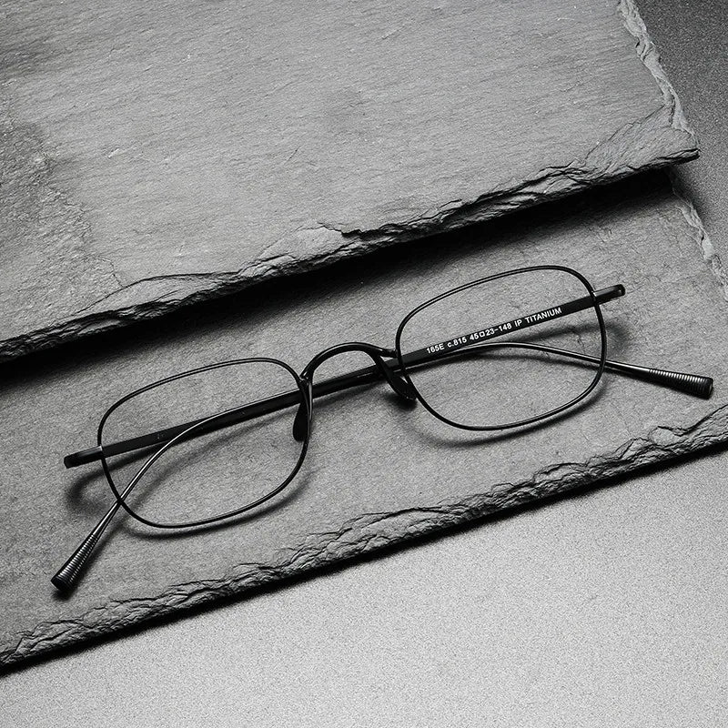 Vintage Small Square Oval 6.5g Ultra-Light Pure Titanium frame ,KJ45|Thin Frame of Golden Wire|For Men and Women