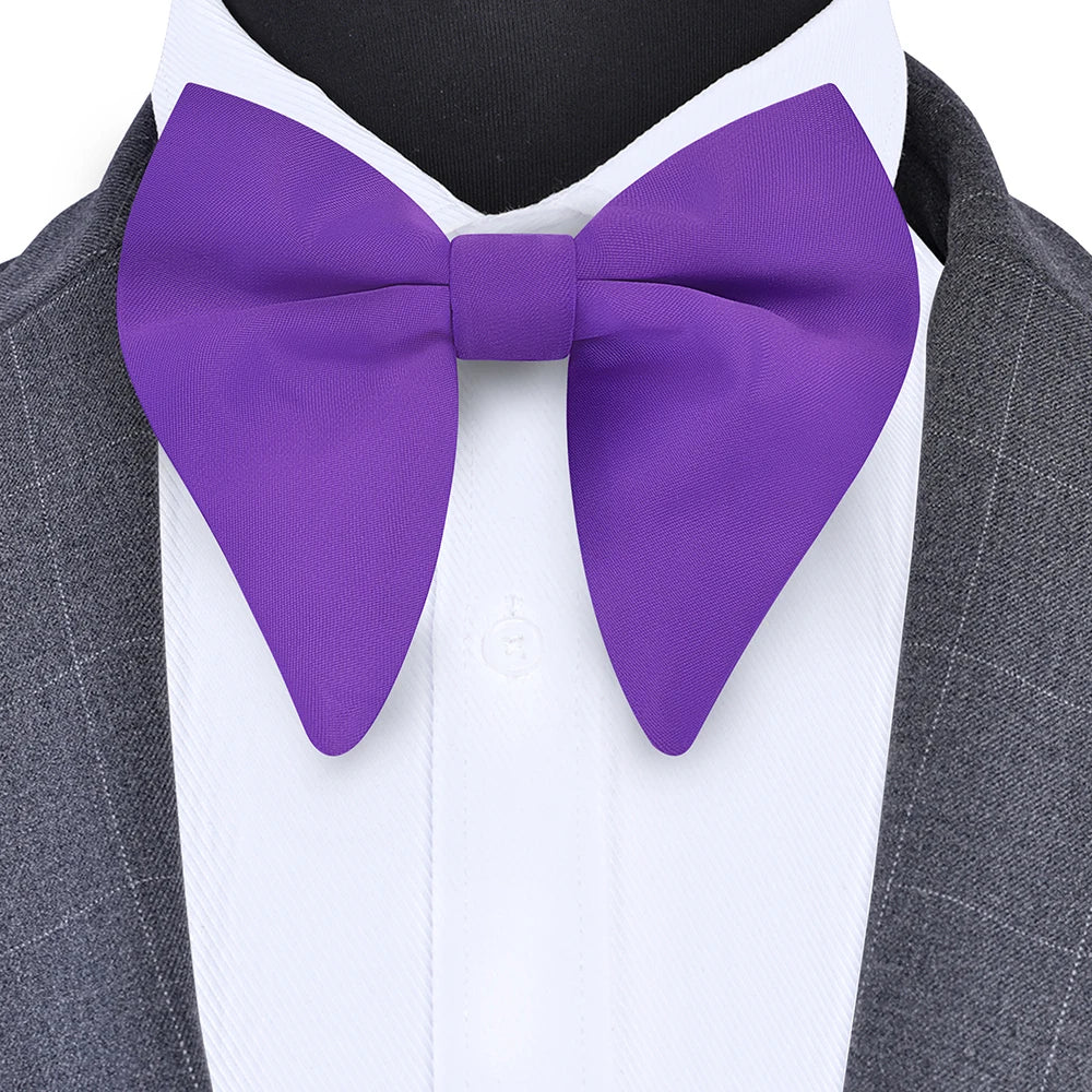 New Big Bow Ties Men's Solid Bowtie Red Black Yellow Fashion Bowknot For Men Wedding Party Accessories