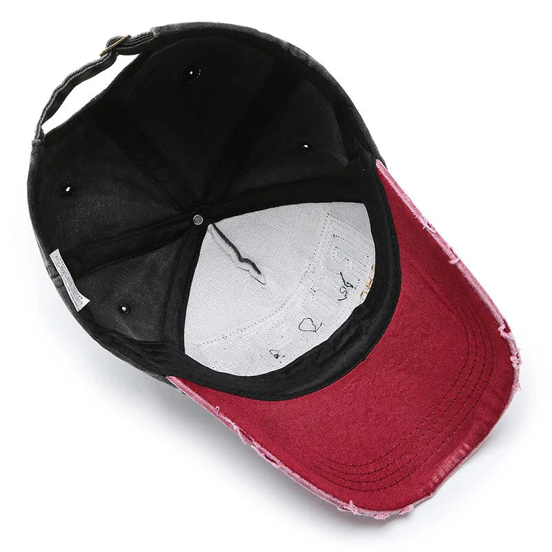 Casquette de baseball en denim délavé pour hommes et femmes, version coréenne, printemps et automne, mode décontractée, chapeau de soleil, site officiel