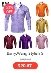 Barry.Wang Nouveauté Soie Hommes Cravate Mouchoir Boutons de Manchette Ensemble Jacquard Animal Dinosaure Chauve-Souris Gravat Cravate Pour Homme Mariage Affaires