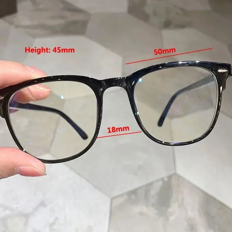 Anti Blue Light Optical Glasses Ultra Light Graduated Lenses Near Sight Prescription Glasses Men Ladies Square Myopia Eyewear