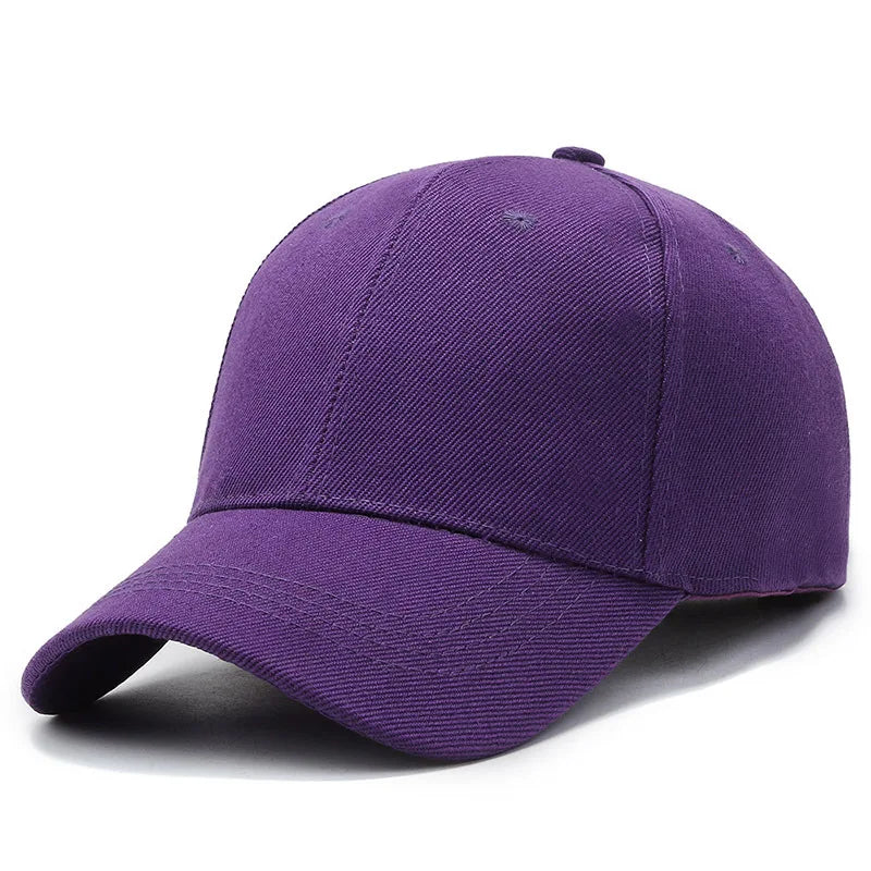 Casquette unisexe décontractée, unie, ajustable, à rabat, style hip-hop, pour homme et femme