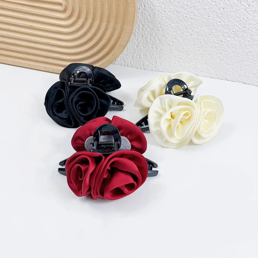 13cm Rose Shark Clip Large hair claw Elegant High-Grade Hair Accessories Pinzas Para El Cabello Заколка Для Волос
