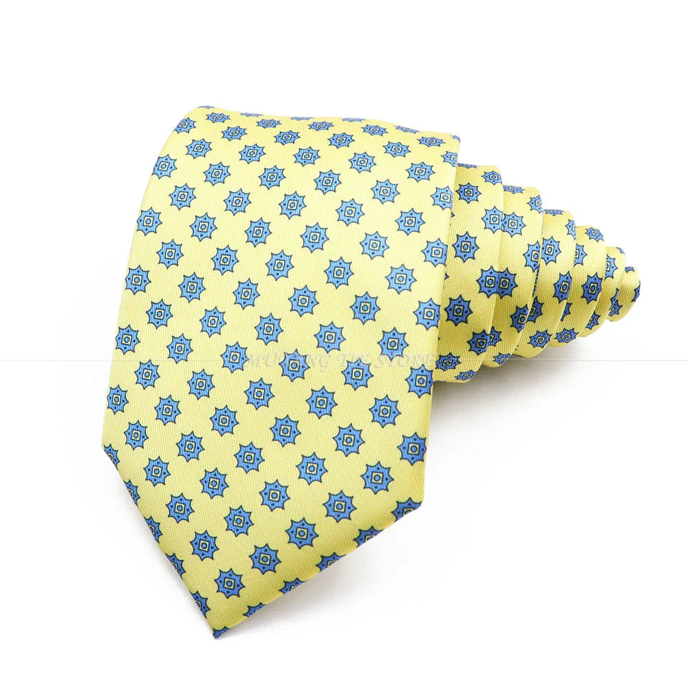Cravate de luxe en soie imprimée fine de 7 cm pour homme, accessoire classique pour le bureau, les loisirs, les costumes et les fêtes de mariage