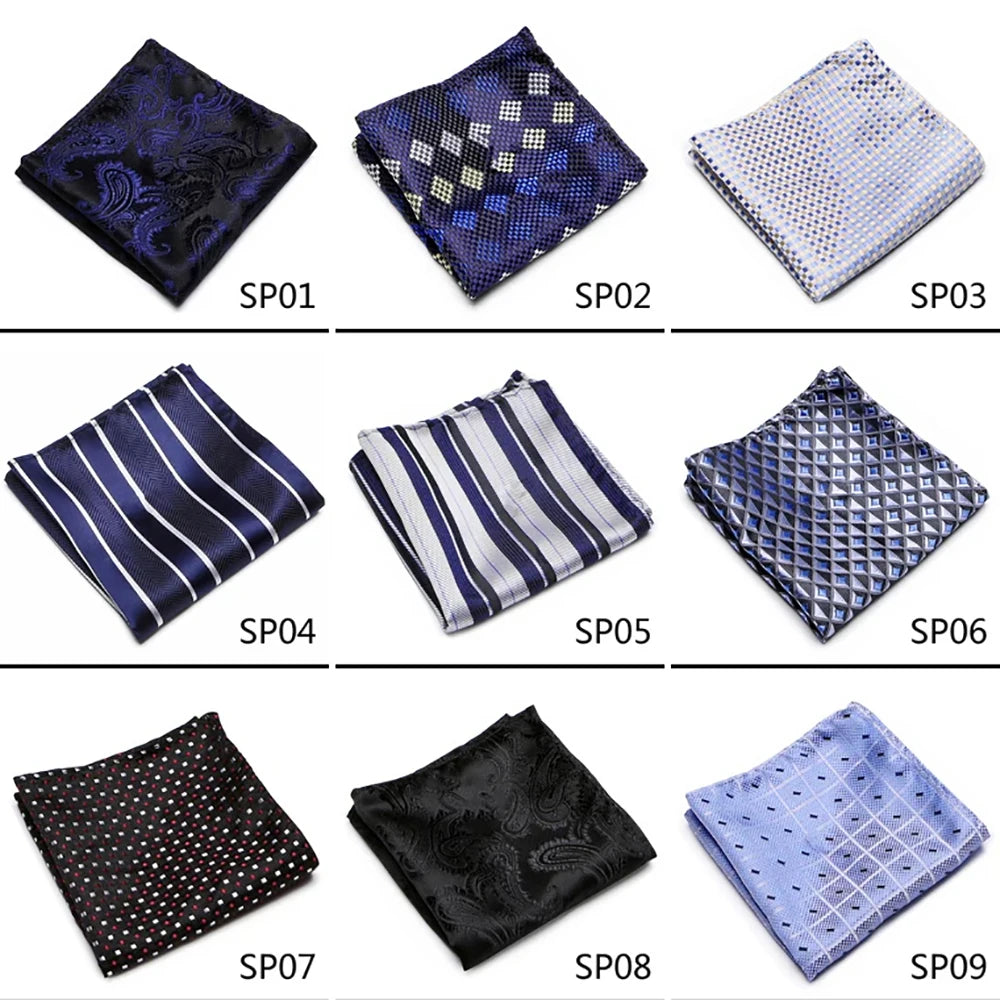 1pcs High Grade New Style Hot sale Handkerchief Black Suit Accessories Solid Men Abraham