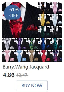 Ensemble élégant de cravates et boutons de manchette en soie à fleurs multiples pour homme, cravate jacquard à fleurs pour mariage, entreprise, fête, événement, Barry.Wang