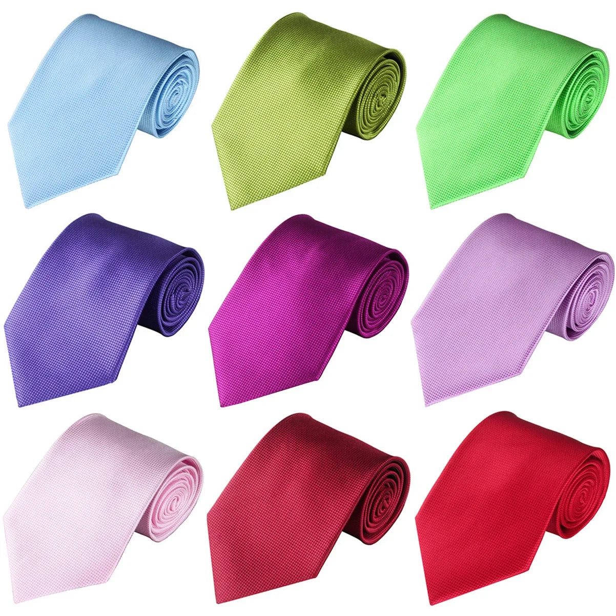 Cravate tendance pour homme, accessoire de mariage, cravate en soie unie, noir, bleu, rouge, blanc