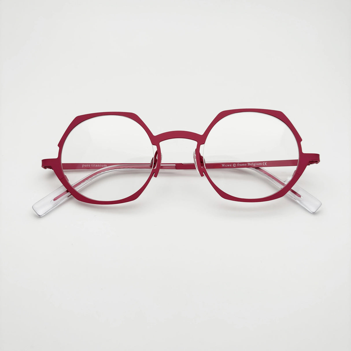 Wcwe Belight Optical Belgium Geometry Irregular Shape Titanium Eyewear Spectacle Frame Men Women Eyeglasses