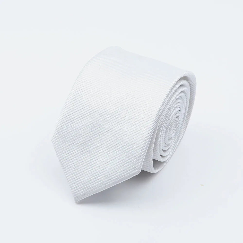 Cravate classique unie pour homme, cravate formelle à rayures, 6 cm, fine, pour mariage, slim, pour marié