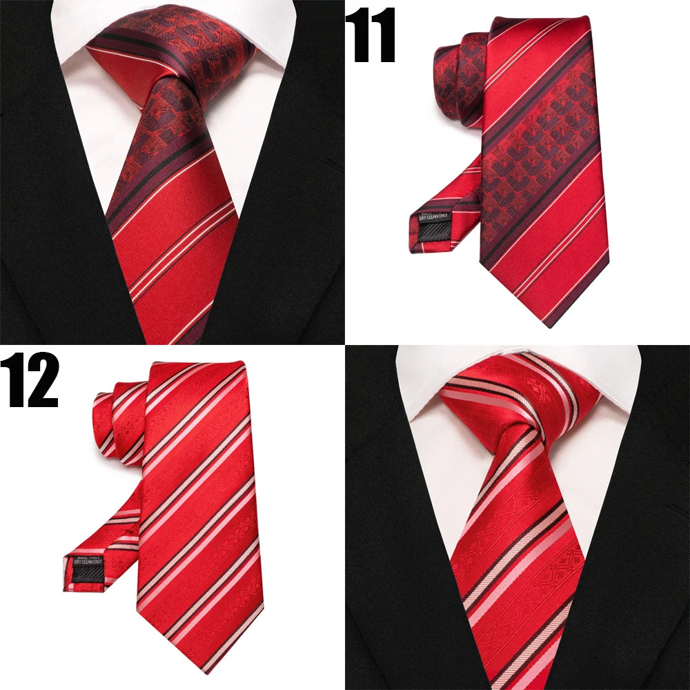 Cadeaux pour hommes EASTEPIC : cravates rayées, cravates rouges pour messieurs en vêtements raffinés, accessoires à la mode pour les occasions sociales