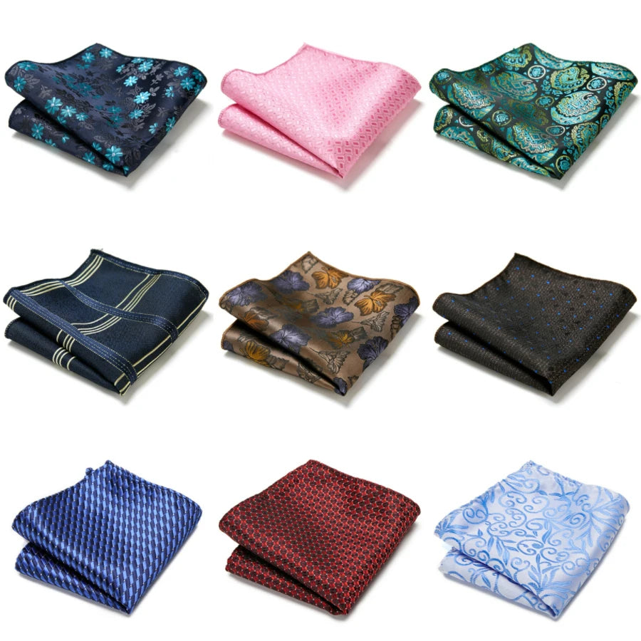 Pocket Square Handkerchief Nice Handmade Woven 100% Silk Hanky Pocket Square Printed hombre Pink Office Clothing accessories